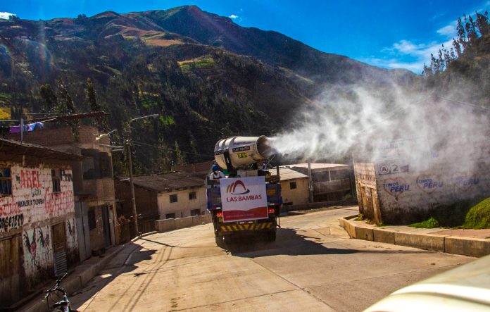 CAMIÓN NEBULIZADOR DE LAS BAMBAS “LLINPHUY” TOTALIZA MÁS DE 1620 KILÓMETROS DE ACCIÓN DESINFECTANTE EN REGIONES DE CUSCO Y APURÍMAC.